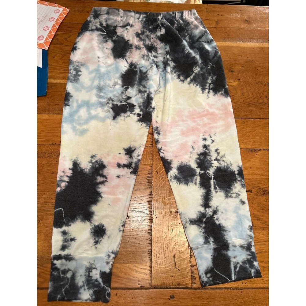 T-Party Tie-dye Joggers Size XL Women's Joggers Sweatpants Pink Black EUC